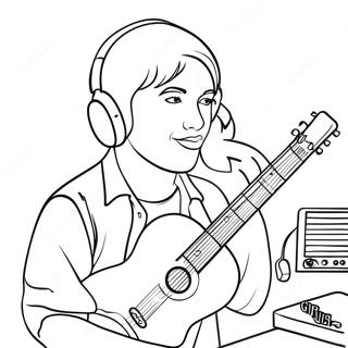 Music Artist Coloring Page 27293-22040