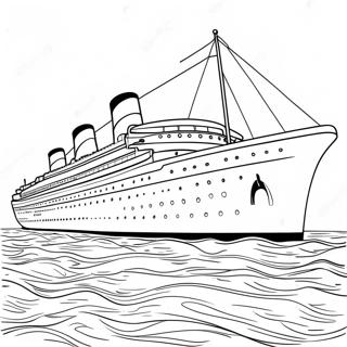 Majestic Britannic Ocean Liner Coloring Page 27304-22050