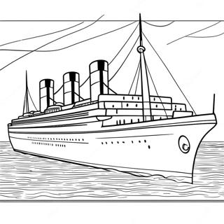 Majestic Britannic Ocean Liner Coloring Page 27304-22052