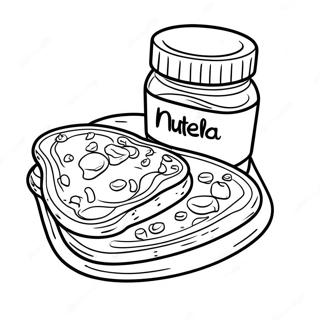 Nutella Spread On Toast Coloring Page 27314-22058