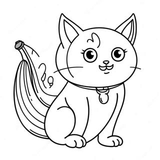 Banana Cat Coloring Page 27323-22062