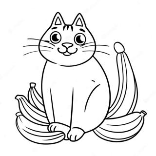 Banana Cat Coloring Page 27323-22064