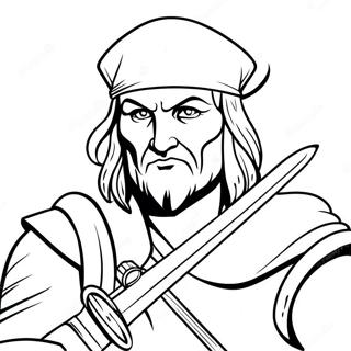 Leonardo With His Sword Coloring Page 27354-22089