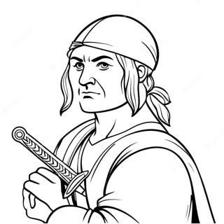 Leonardo With His Sword Coloring Page 27354-22092