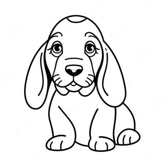 Basset Hound Puppy Coloring Page 27433-22138