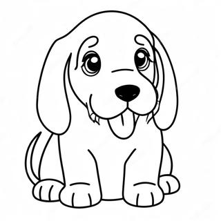 Basset Hound Puppy Coloring Page 27433-22139