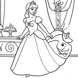 Enchanting Cinderella Coloring Page 27484-22185