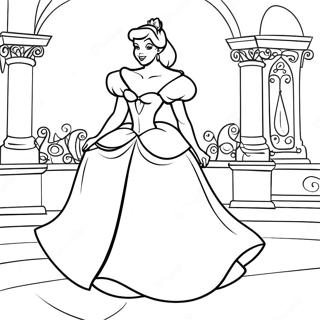 Enchanting Cinderella Coloring Page 27484-22186