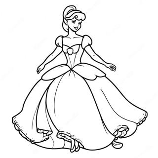 Enchanting Cinderella Coloring Page 27484-22187