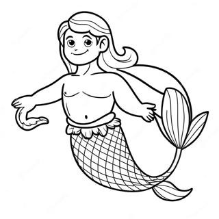 Merman Coloring Pages