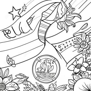 Vibrant Cuba Flag Coloring Page 27504-22205