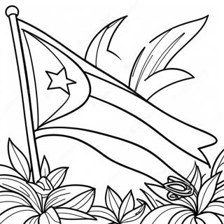 Vibrant Cuba Flag Coloring Page 27504-22206