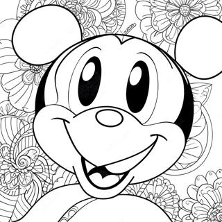 Mickey Mouse Face Coloring Page 27523-22216