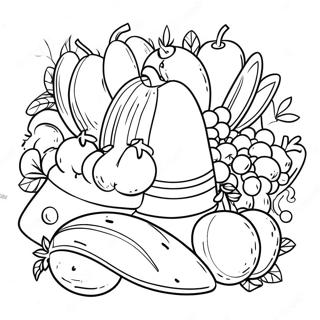 Healthy Foods Coloring Page 2752-2302