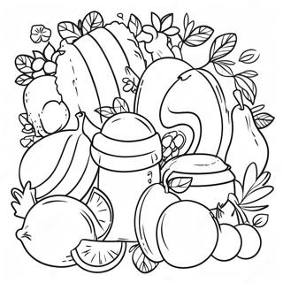 Healthy Foods Coloring Page 2752-2303