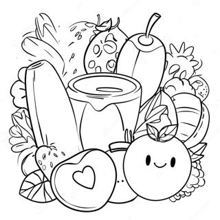 Healthy Foods Coloring Page 2752-2304