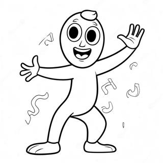 Peely Dancing Coloring Page 27534-22225