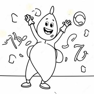 Peely Dancing Coloring Page 27534-22228