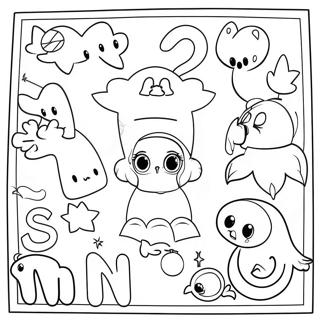 Colorful Alphabet Lore Characters Coloring Page 27544-22230