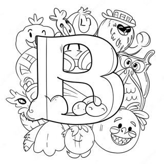 Colorful Alphabet Lore Characters Coloring Page 27544-22231