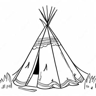 Teepee Coloring Pages