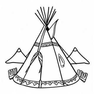 Teepee Coloring Page 27553-22244