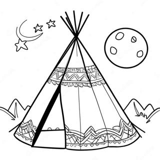 Teepee Coloring Pages