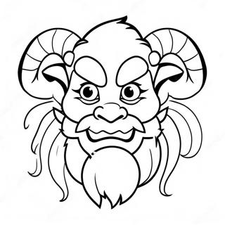 Mischievous Krampus Coloring Page 27594-22273