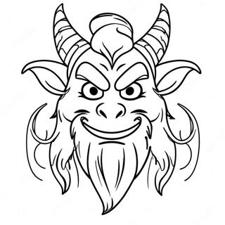 Mischievous Krampus Coloring Page 27594-22276