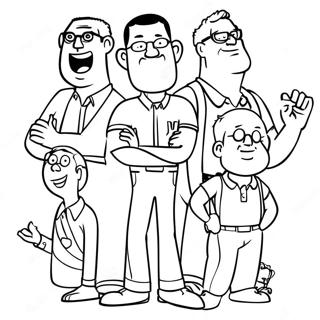 Hilarious King Of The Hill Characters Coloring Page 27604-22279