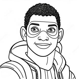 Miles Morales Spiderman Coloring Page 27613-22288