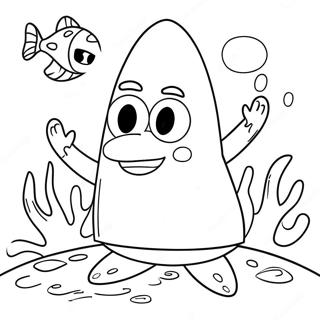 Patrick Star Underwater Coloring Page 27623-22296