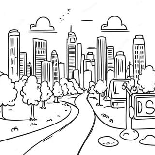 Vibrant Big City Greens Landscape Coloring Page 2762-3324