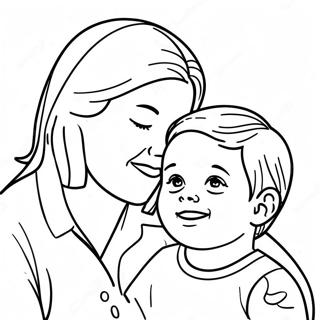 Mom And Son Coloring Pages