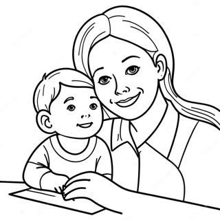 Mom And Son Coloring Page 27713-22366