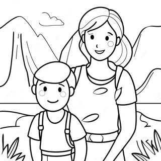 Adventurous Mom And Son Coloring Page 27714-22370