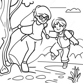 Adventurous Mom And Son Coloring Page 27714-22372