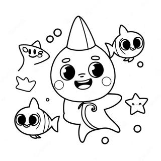 Pinkfong With Baby Shark Coloring Page 2772-2317