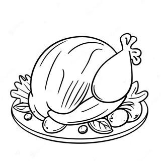 Cooked Turkey Coloring Page 27733-22383