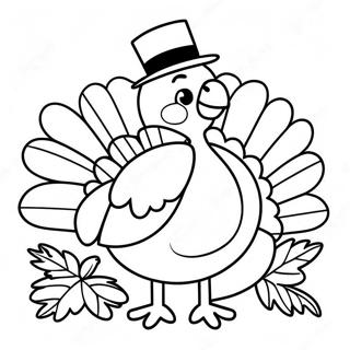 Happy Thanksgiving Turkey Coloring Page 27734-22386