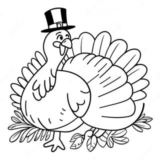 Happy Thanksgiving Turkey Coloring Page 27734-22388