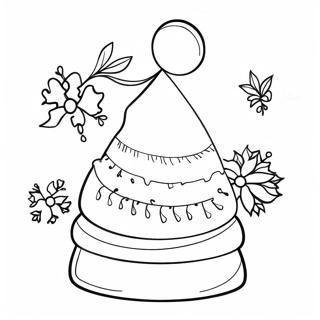 Christmas Hat Coloring Page 27753-22394