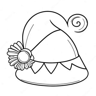 Festive Santa Hat Coloring Page 27754-22397