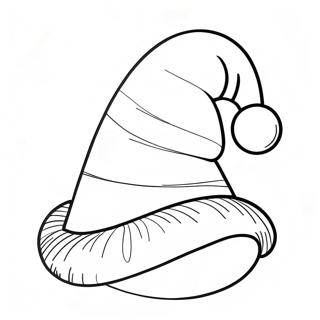 Festive Santa Hat Coloring Page 27754-22399