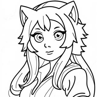 Wolf Girl Anime Coloring Page 27763-22412