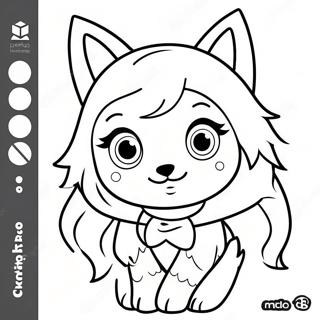 Wolf Girl Anime Coloring Pages