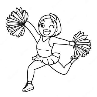 All Star Cheerleader Performing A Stunt Coloring Page 27783-22423