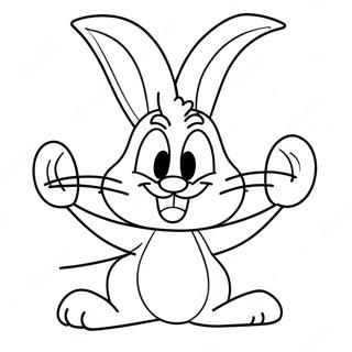 Funny Bugs Bunny In A Hat Coloring Page 27814-22450