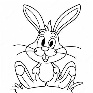 Funny Bugs Bunny In A Hat Coloring Page 27814-22451