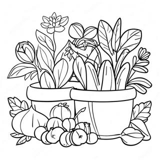 Herb Garden Coloring Page 27873-22494